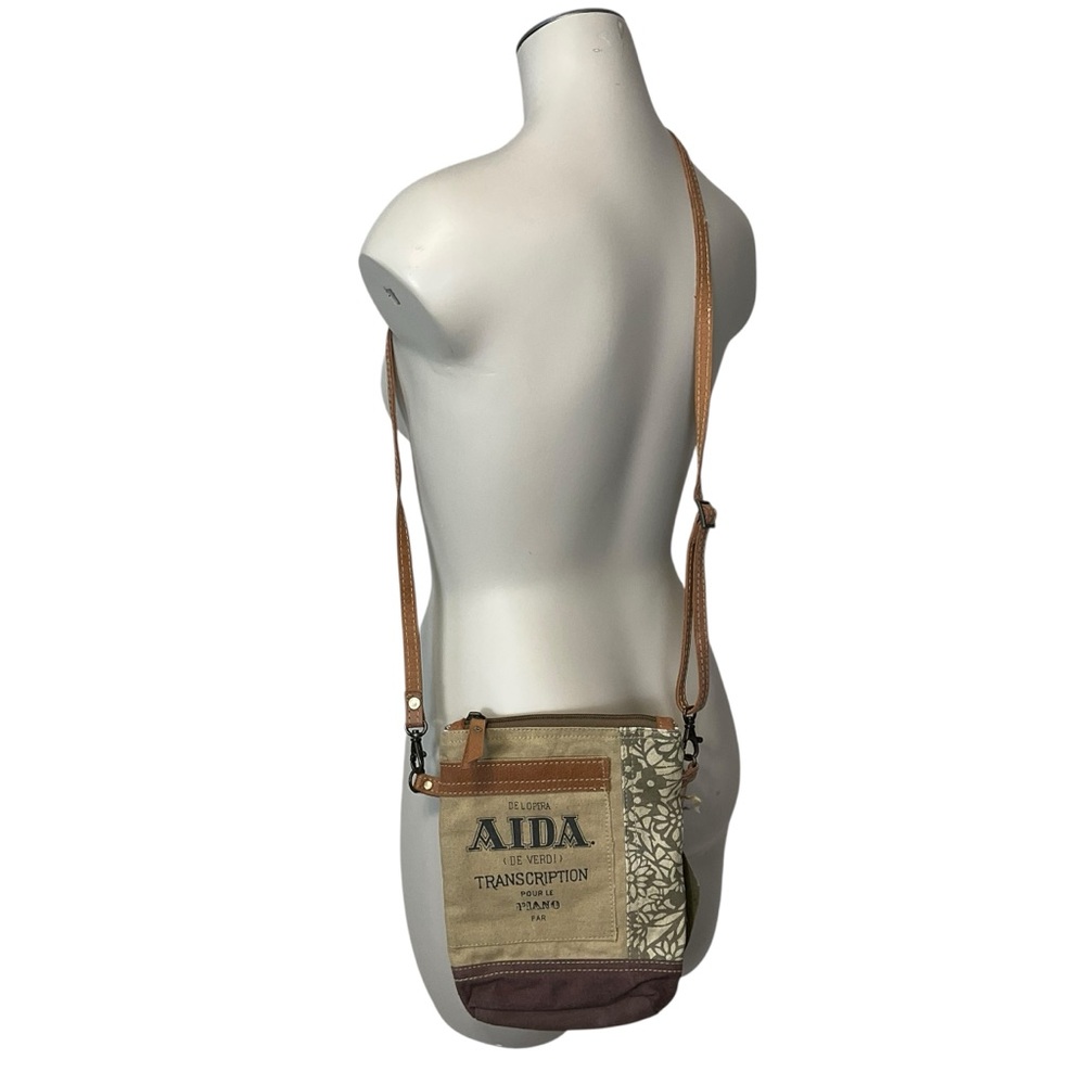 CLEA RAY Small Crossbody bag - The Aida Passport Handmade Repurposed Military